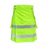 Neon Yellow Night Working Kilt with Reflective Tape