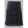 Scottish Fashion Active Men Utility Pocket Black Custom 100% Heavy Weight Cotton Kilt