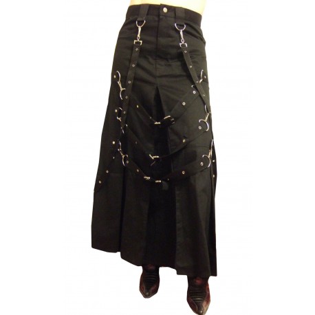 Unisex Industrial Goth/Punk Black Skirt in 4 sizes S/M, L, XL & XXL