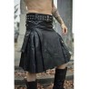 Scottish Active Men Utility Sports Black Leather Kilt
