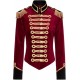 Pinky Laing Red Velvet Military Jacket