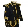 Black Pipe Major Doublet Military Jacket