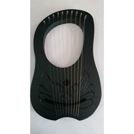 CELTIC PIPING HARP HS Lyre Harp 10 Metal String Instrument Shesham Wood/Lyra Harps/Lyre Harfe/Arpa