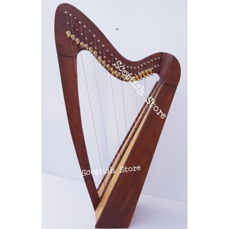 24 String Celtic Irish Lever Harp Made With Rose  Wood 