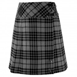 Scottish Wears Granite Gray Tartan Skirts Cross Diagonal Belt New Billie Kilts