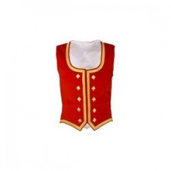 Red Velvet Highland Dance Vest sleeveless