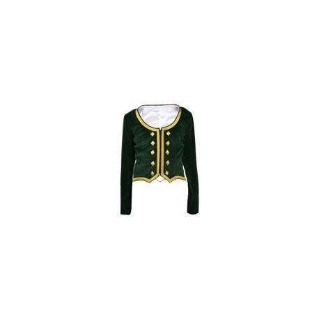 Green Velvet Highland Dance Jacket full sleeve