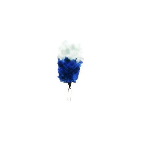 White over Blue 3 Inch Feather Hackle