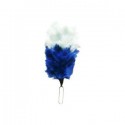 White over Blue 3 Inch Feather Hackle