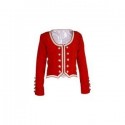 Bright Red Velvet Highland Dance Jacket full sleeve