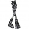 Silver / Black Silk Bagpipe Cord