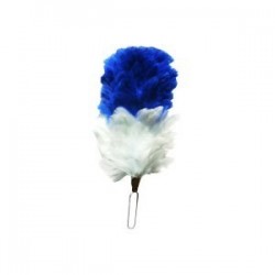 Blue Over White 3 Inch Feather Hackle